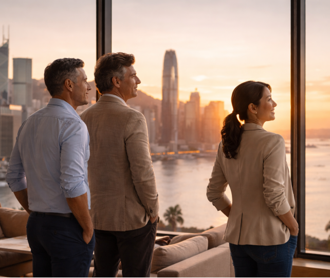 Team collaborating on hospitality technology